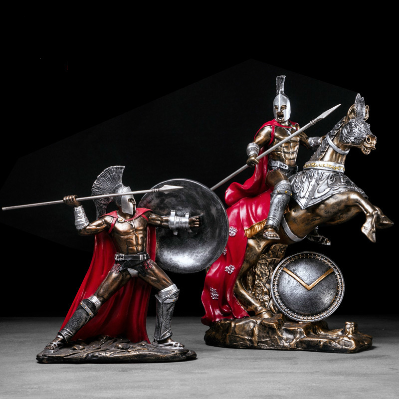 Xt Home Textiles - Exquisite Vintage Roman Warriors Crafts Resin