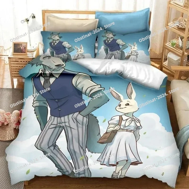 Home Textiles Bedding - Anime BEASTARS Bedding Set Print Bed