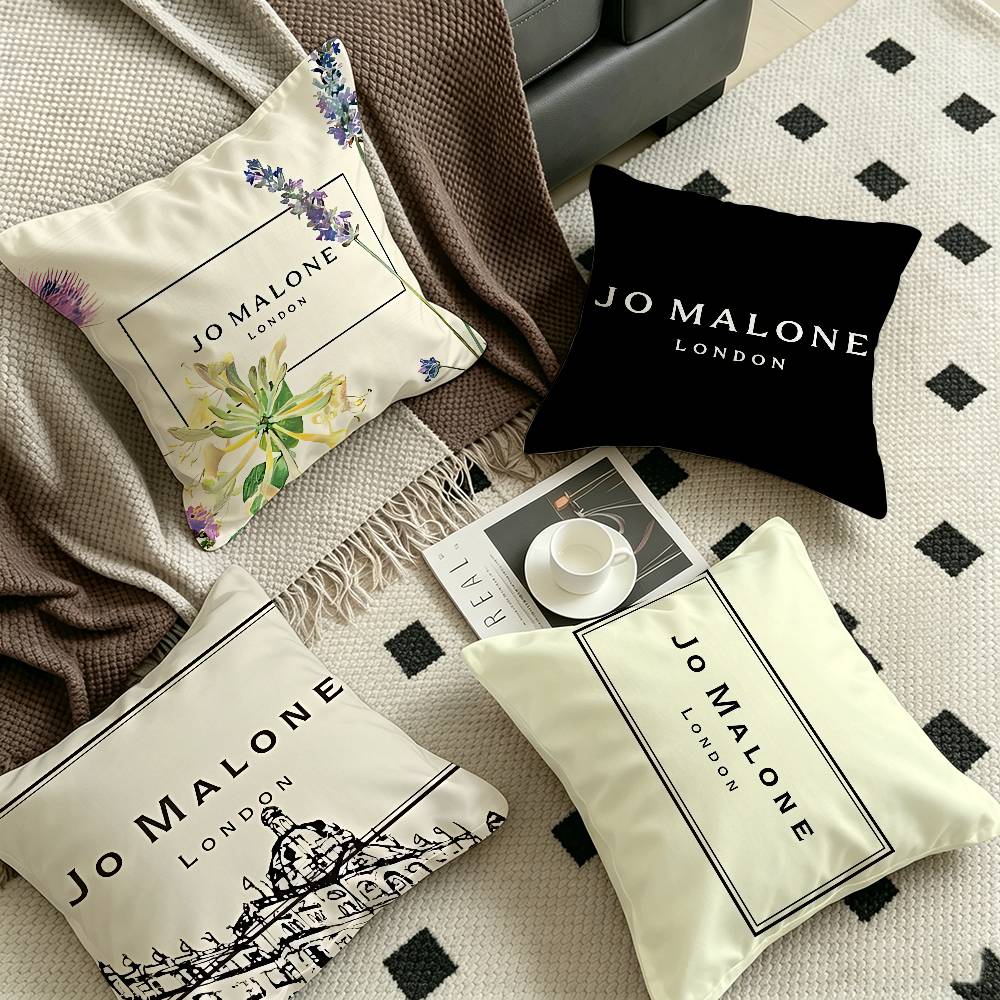 Home Textiles Logo - J-Jo M-Malone L-LOGO Cushion Cover Decorative