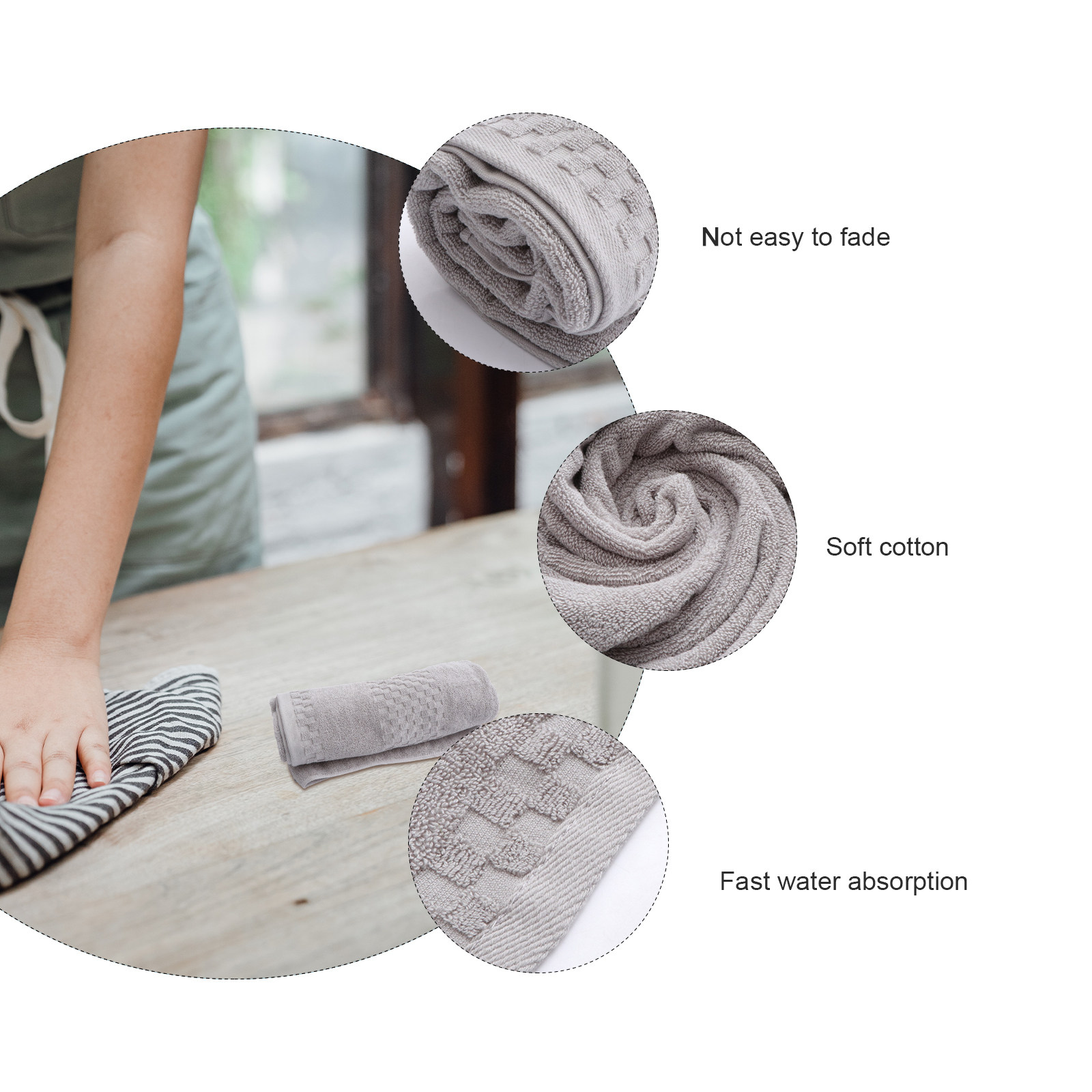 Home Textiles Pakistan - 1Pcs Pure Cotton Thick Bath Towel