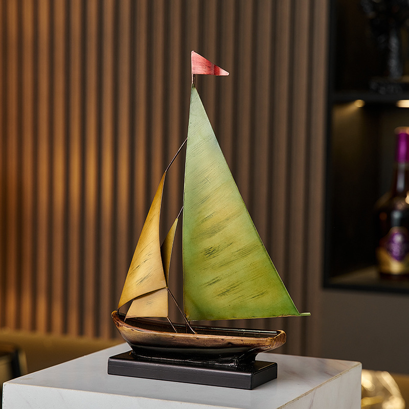 Xt Home Textiles - Creative Sailboat Model Ornament, Luxury Decor