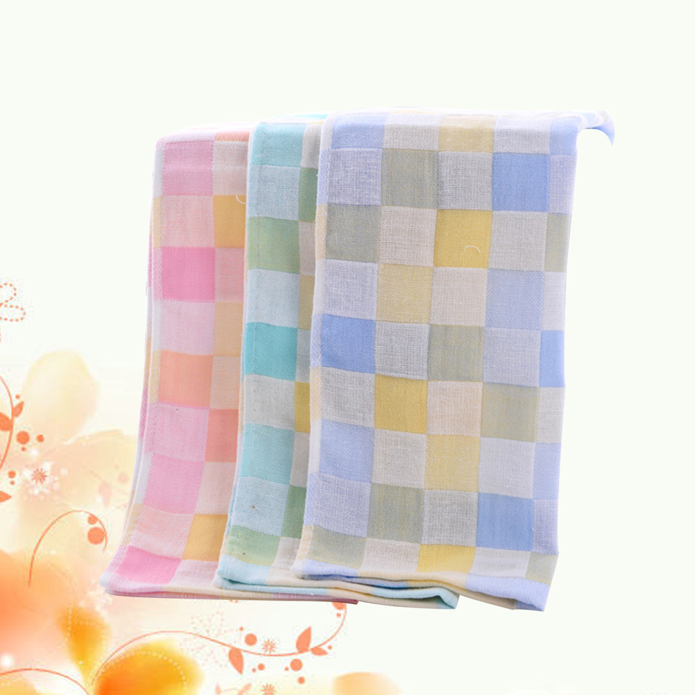 Home Textiles Pakistan - 3Pcs Cotton Face Towels Double Layer
