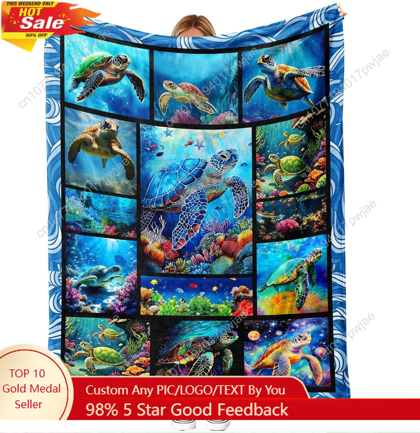 Sea Turtle Flannel Throw Blank - Home Textiles And Decor review and price