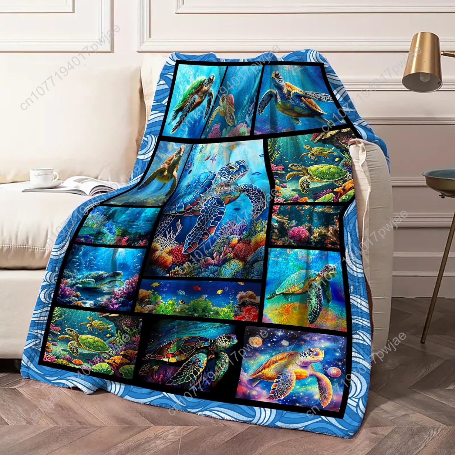 Sea Turtle Flannel Throw Blank - Home Textiles And Decor review and price