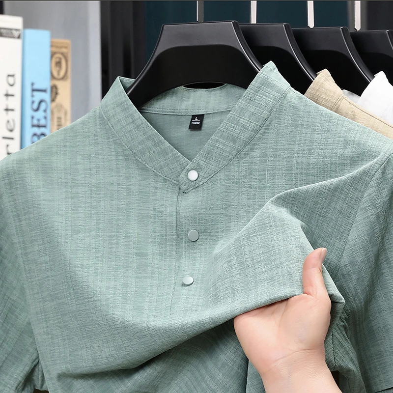 Summer Stand Collar Half Butto - Home Textiles review and price