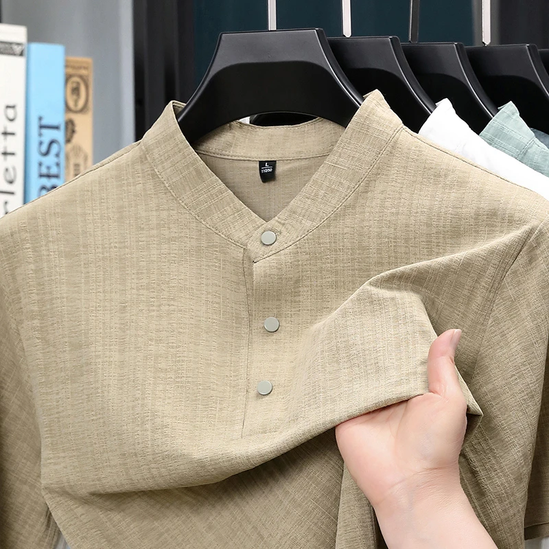 Summer Stand Collar Half Butto - Home Textiles review and price