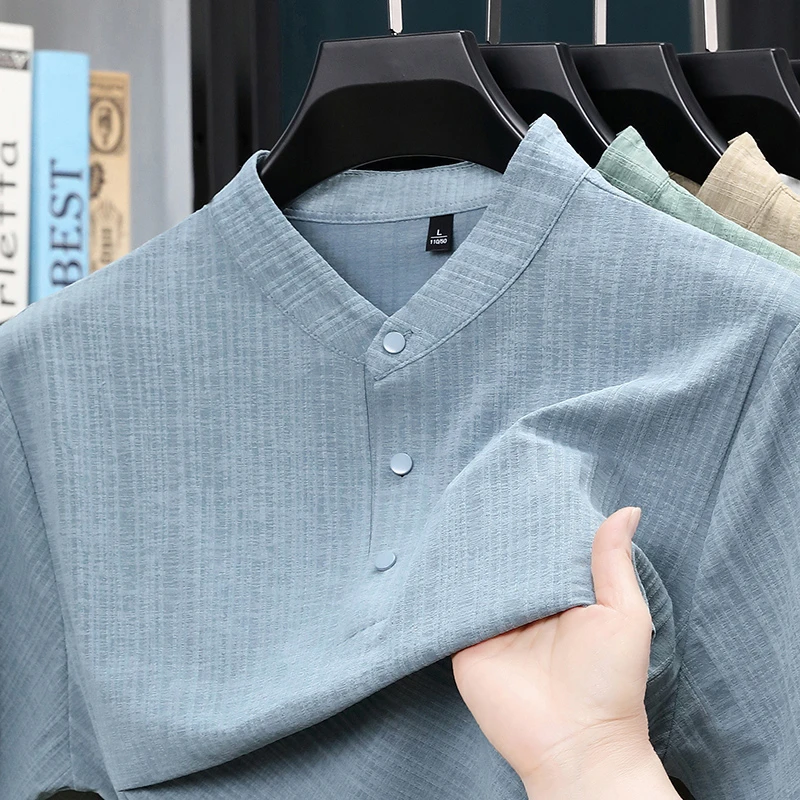 Summer Stand Collar Half Butto - Home Textiles review and price