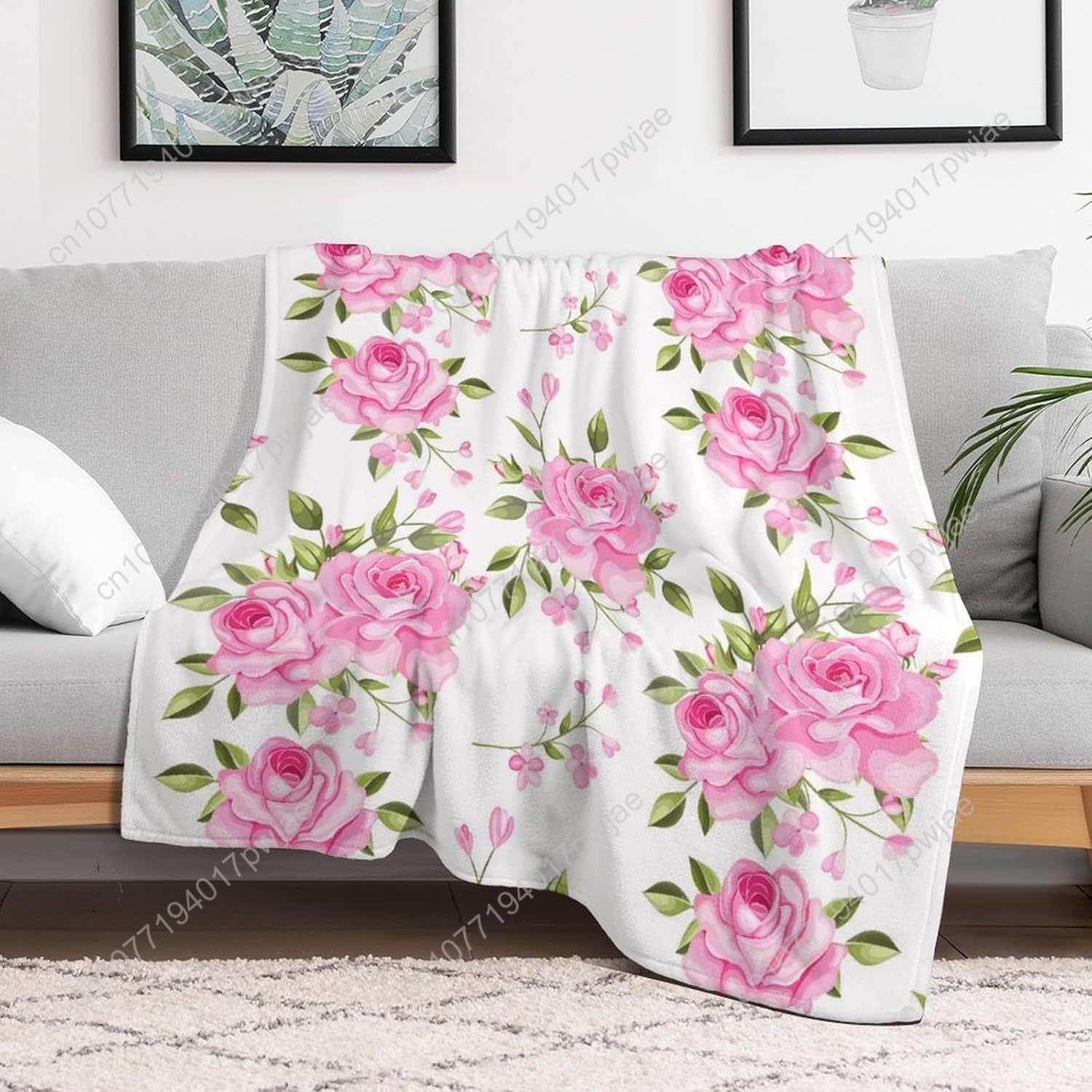 Pink Flower Throw Blanket Flor - Home Textiles And Decor review and price