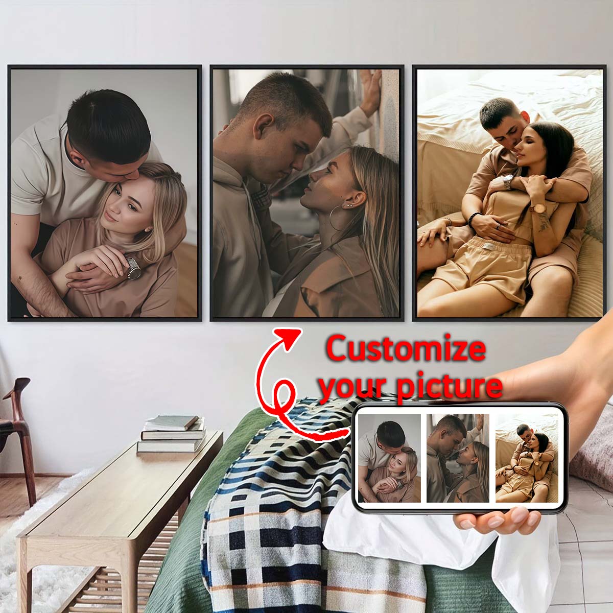 Triptych - 2D custom photo woo - Home Textiles review and price