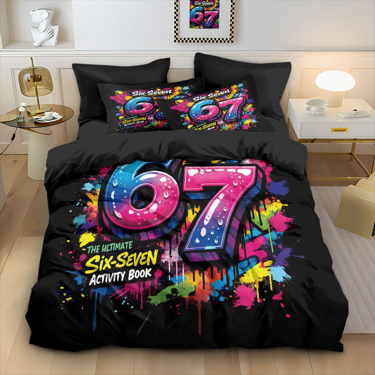 3pcs Graffiti Style Game Contr - Home Textiles Bedding review and price