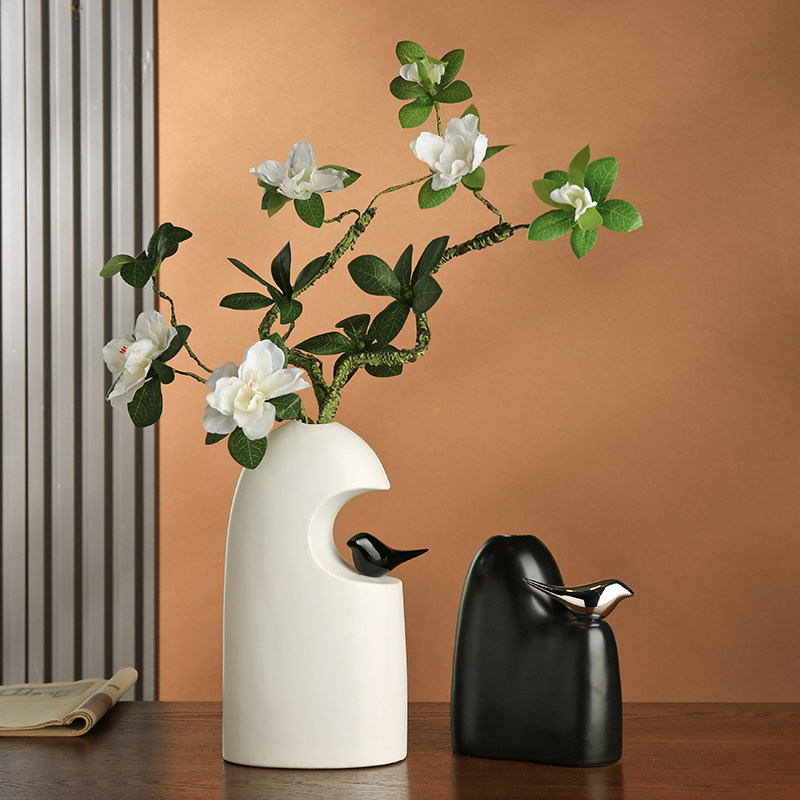 Modern Ceramic Vase with Bird  - Xt Home Textiles review and price