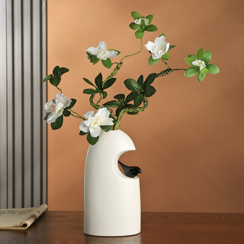 Modern Ceramic Vase with Bird  - Xt Home Textiles review and price