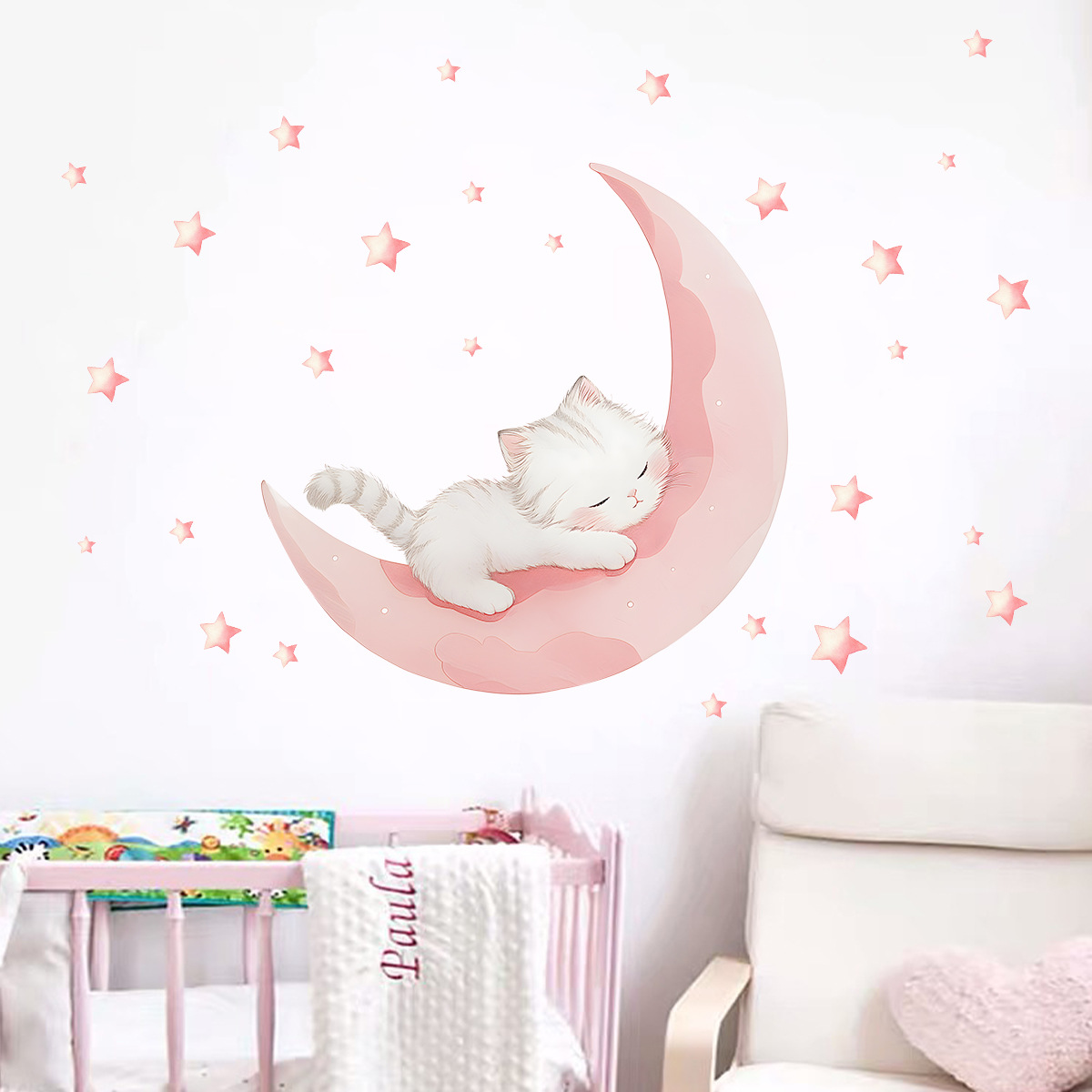 Cartoon Pink Moon Cute Cat Sle - Xt Home Textiles review and price