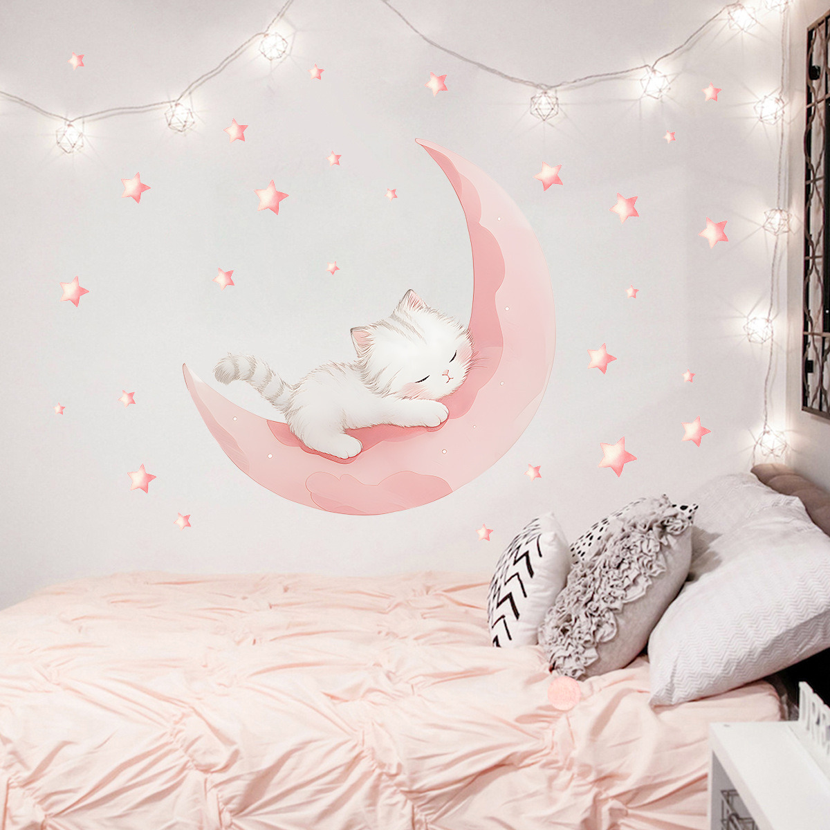 Cartoon Pink Moon Cute Cat Sle - Xt Home Textiles review and price
