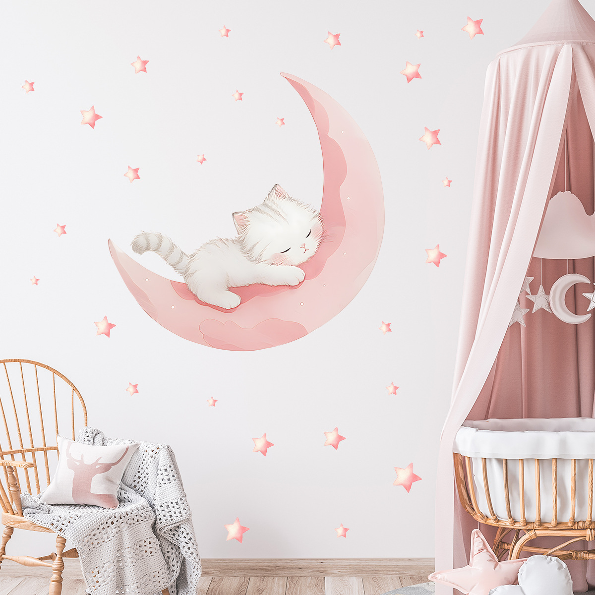Cartoon Pink Moon Cute Cat Sle - Xt Home Textiles review and price