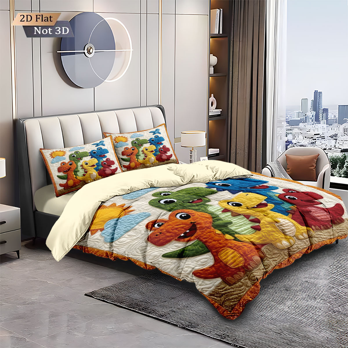 3pcs cartoon dinosaur animal p - Home Textiles Bedding review and price