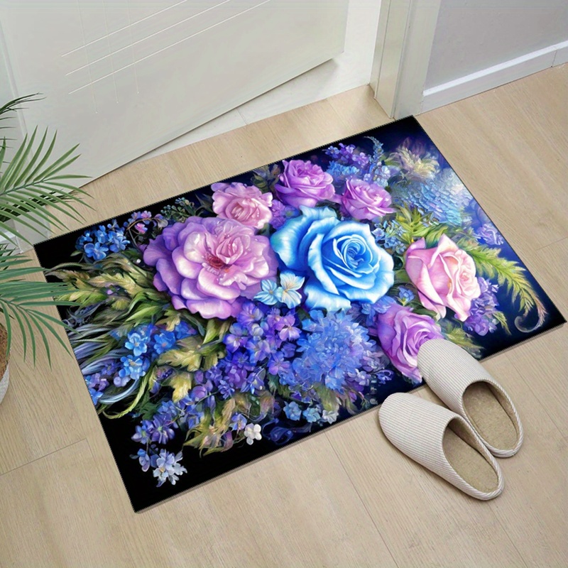 Floral rug with blue and purpl - Your Home Textiles review and price