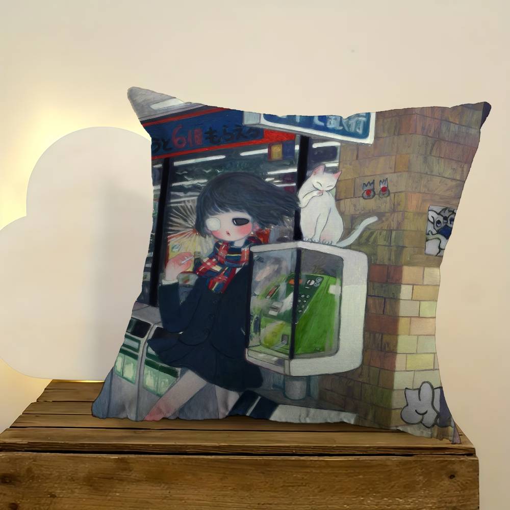 Art Aya Takano Girl  Pillow An - Aya Home Textiles review and price