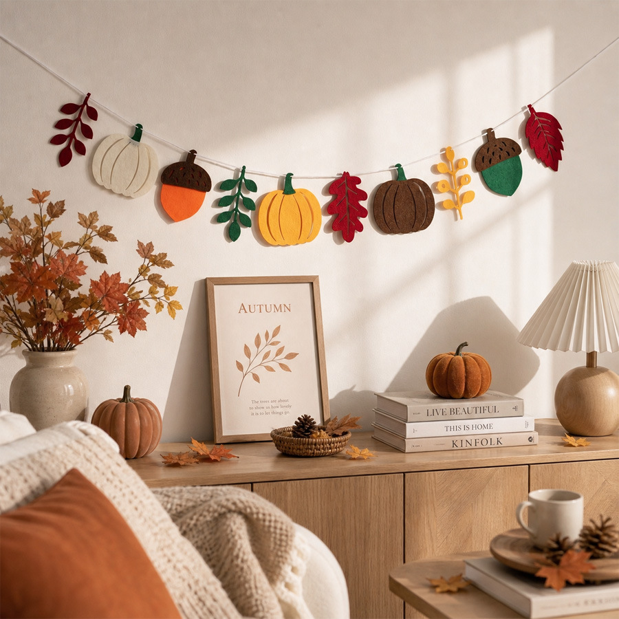 Autumn Pumpkin Leaves Flag Har - Home Textiles And Decor review and price