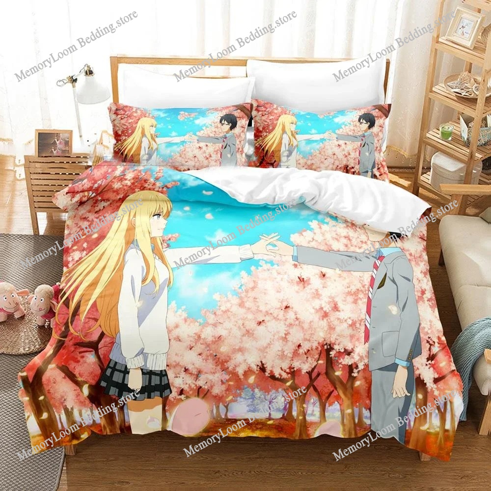 3D Anime Your Lie in April Bed - Your Home Textiles review and price