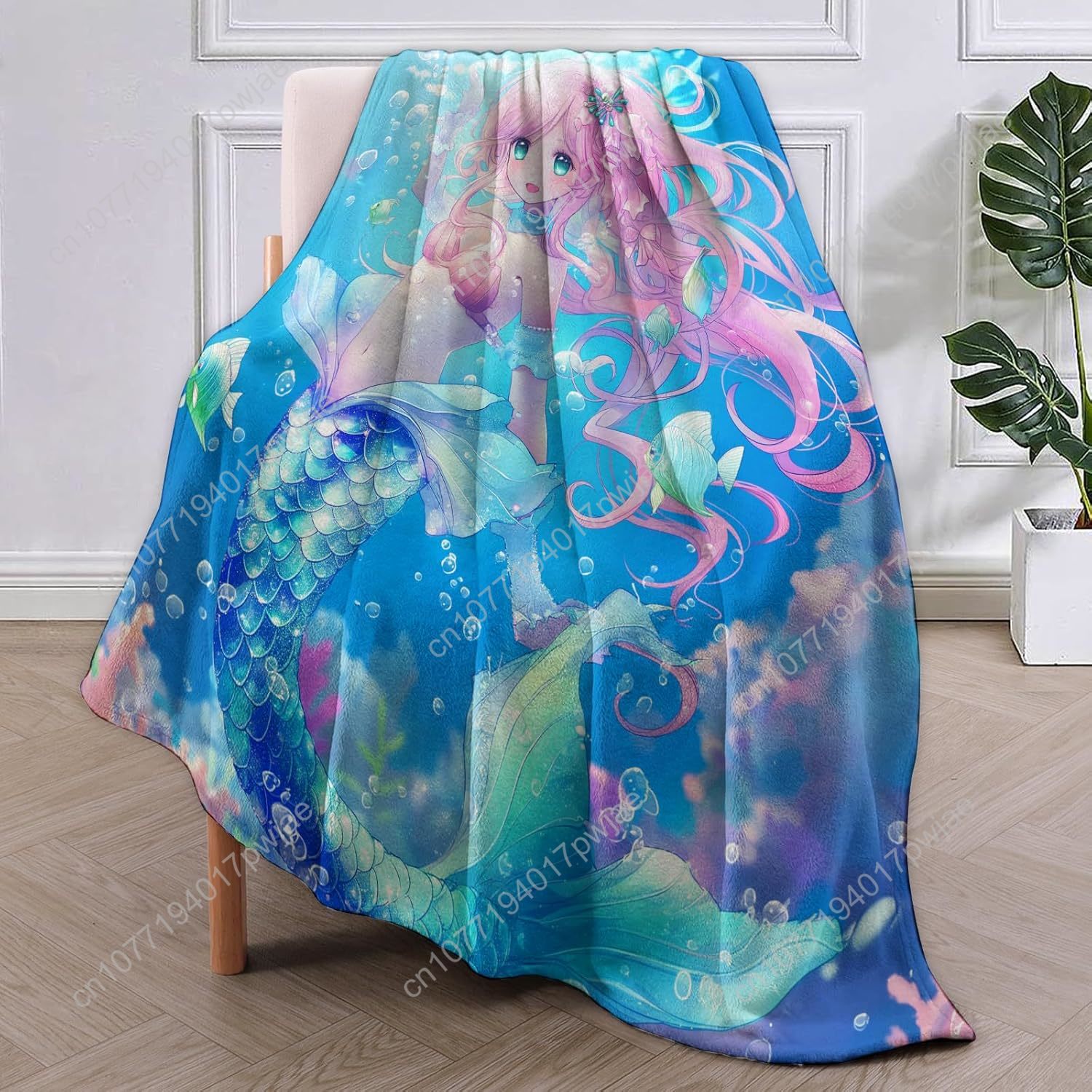 Cute Mermaid Blanket Cartoon F - Home Textiles And Decor review and price
